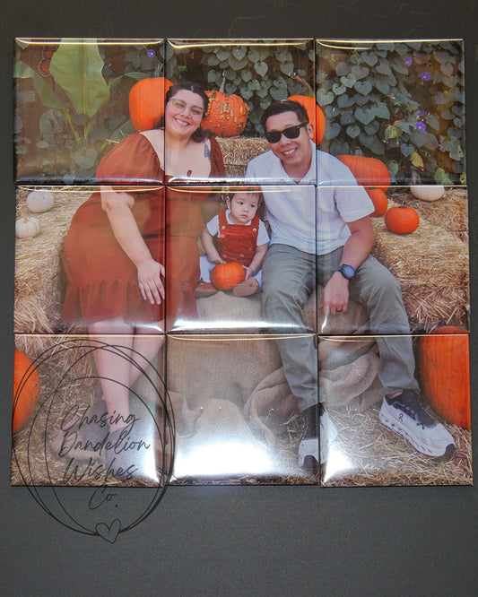 9 Piece Custom Mosaic Photo Magnets