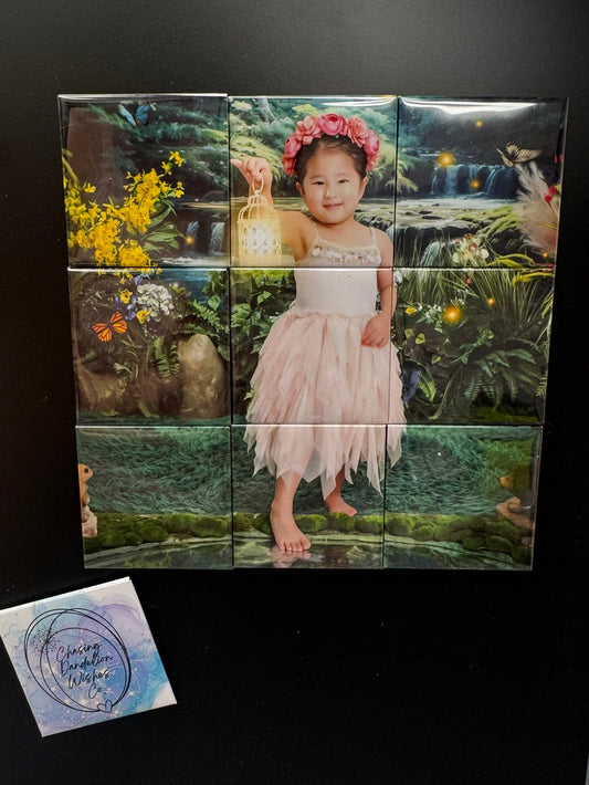 9 Piece Custom Mosaic Photo Magnets
