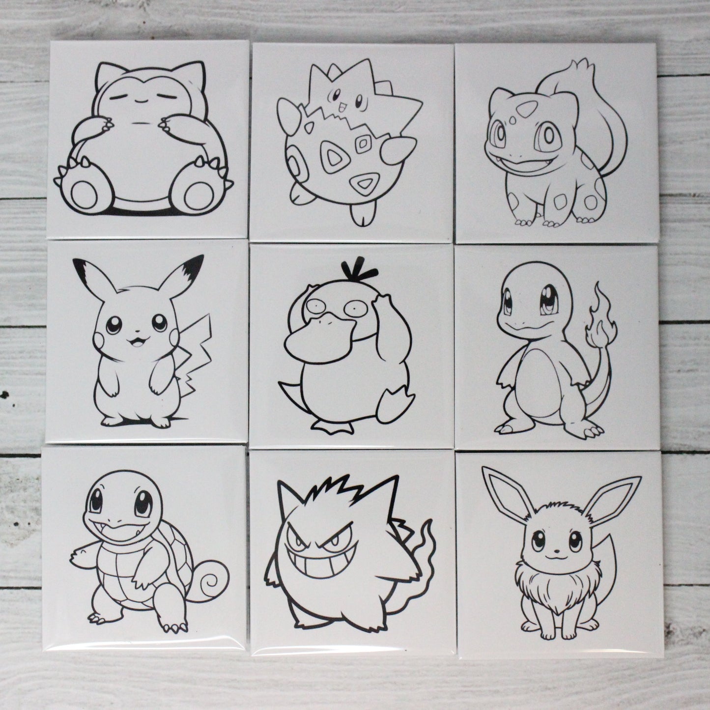 Reusable Coloring Magnets - Pokemon