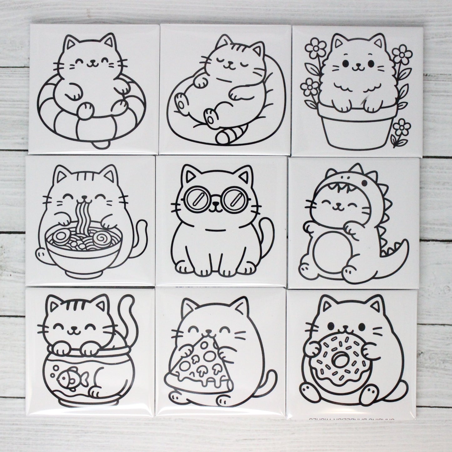 Reusable Coloring Magnets - Kittens