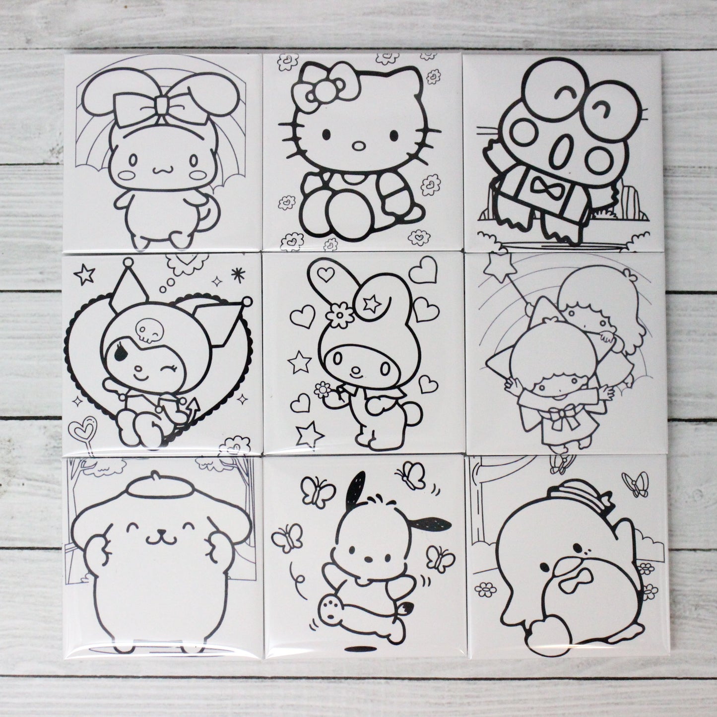 Reusable Coloring Magnets - Sanrio