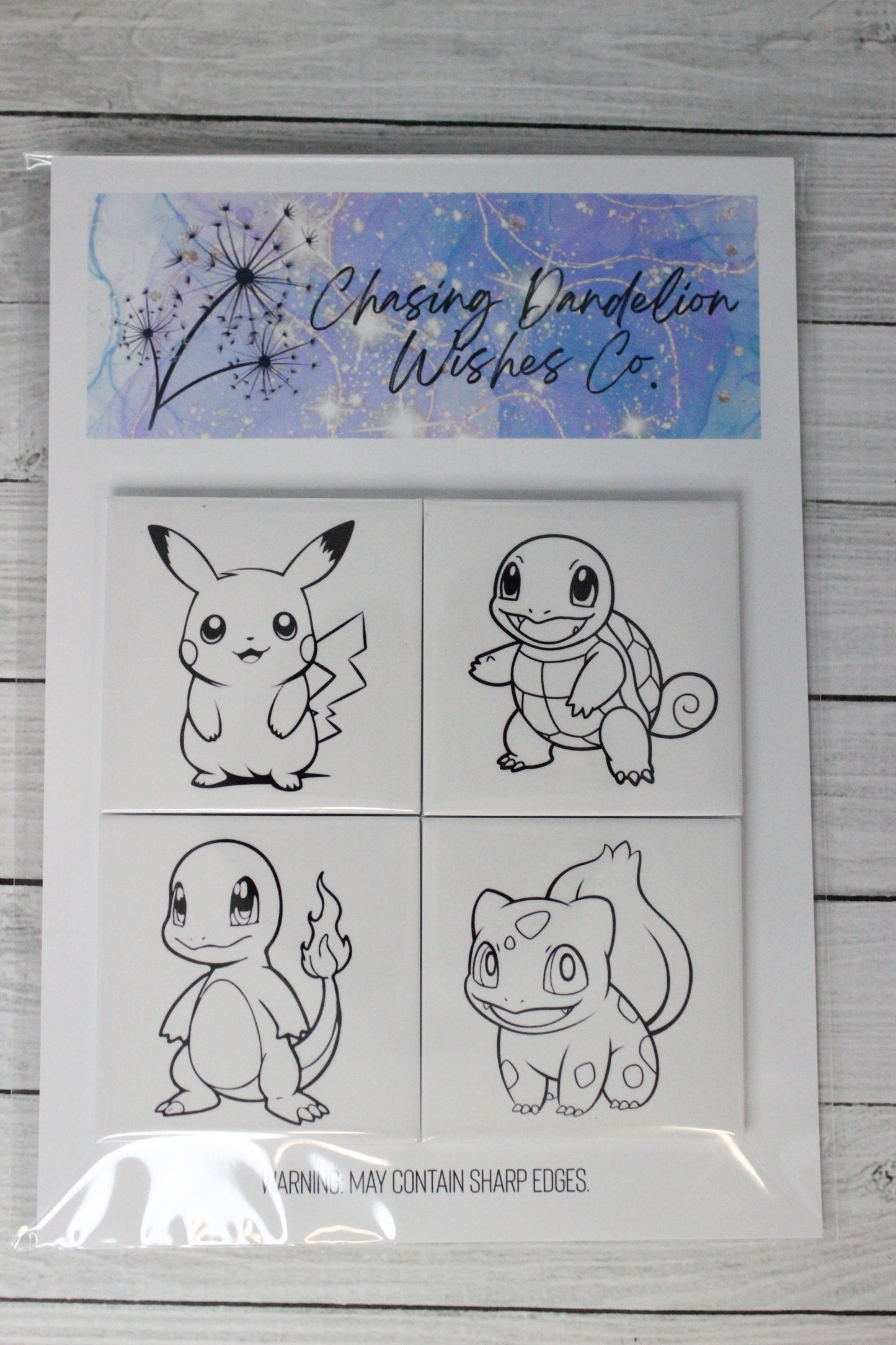 Reusable Coloring Magnets - Pokemon