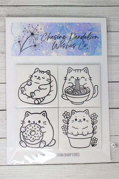 Reusable Coloring Magnets - Kittens